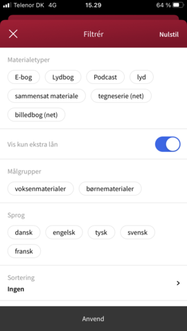 vis kun ekstra lån knap