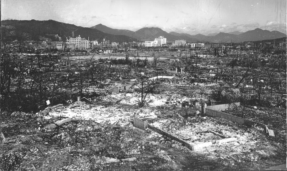 Foto af Hiroshima efter atombomben