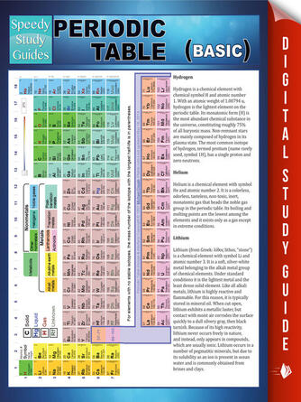 Speedy Publishing: Periodic Table (Basic)