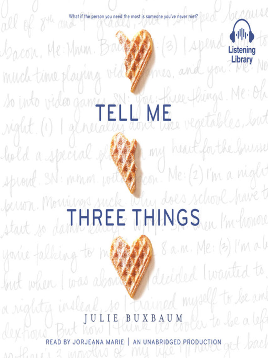 Julie Buxbaum: Tell Me Three Things
