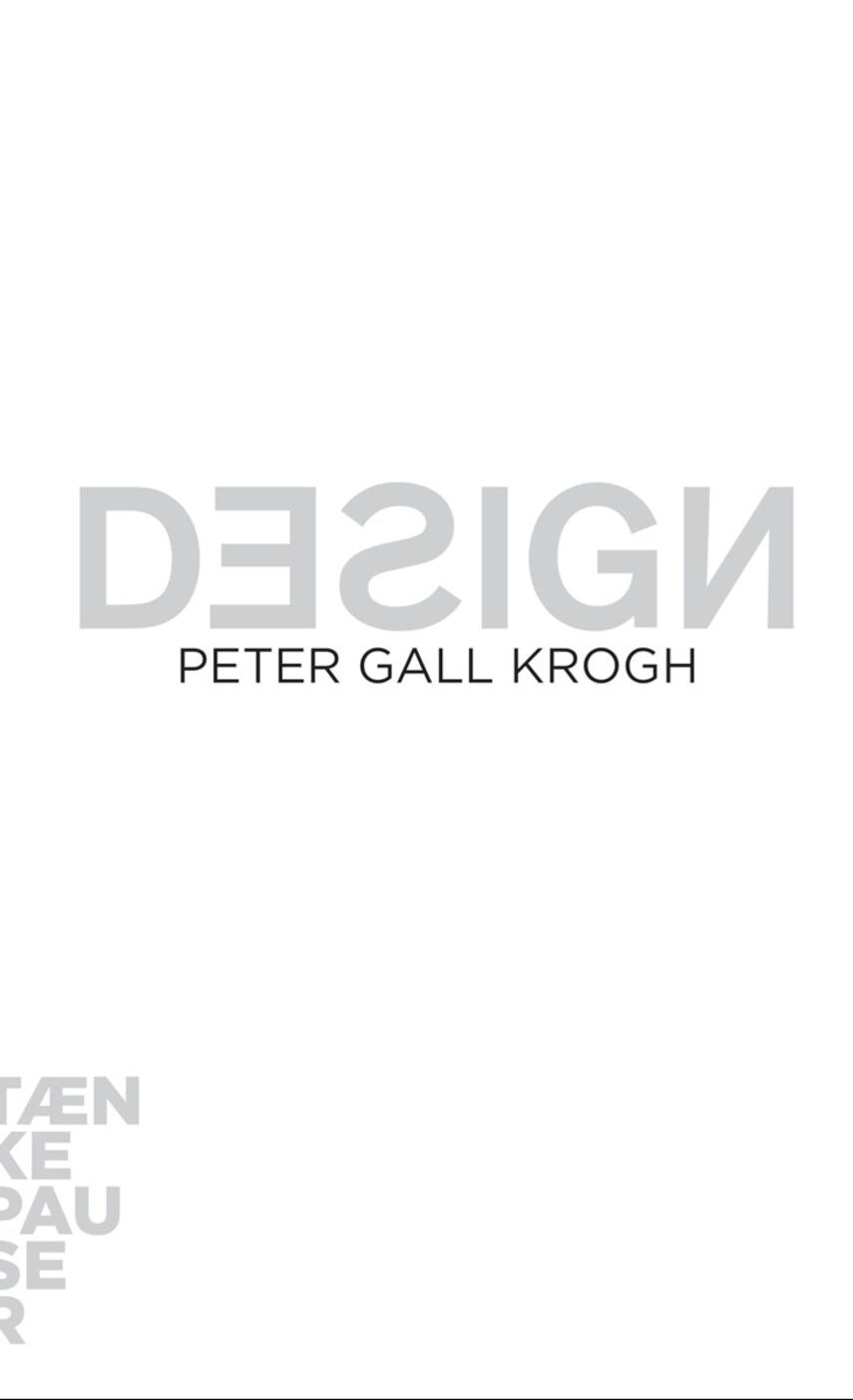 Peter Gall Krogh: Design